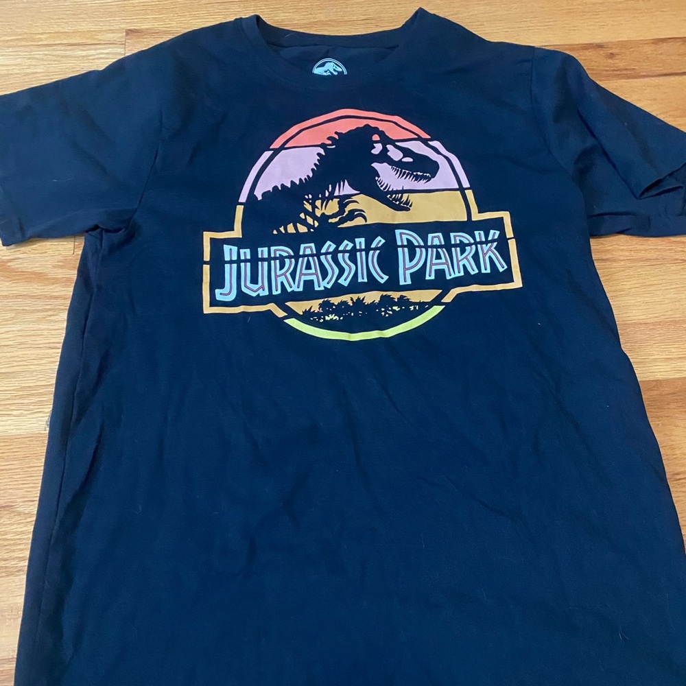 Jurassic Park graphic Navy Blue T-Shirt